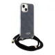 Guess iPhone 15 / 14 / 13 Case Crossbody Cord 4G Print, Black