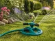 3-Arm Rotary Garden Sprinkler, Green/Black