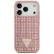 Guess Rhinestone Triangle Logo Case for iPhone 17 Pro - Pink