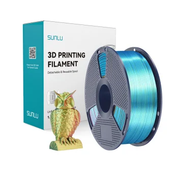 Sunlu PLA+ Silk Tri-Color 3D Filament (Red, Yellow, Green)