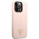 Guess Silicone Triangle Case for iPhone 14 Pro Max Pink