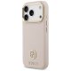 Guess iPhone 17 Pro Case Grained PU Strass Logo MagSafe, Pink