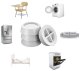 Ruhhy 23592 Anti-Vibration Pads for Washing Machines, 4 pcs, White