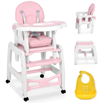 Ricokids 7091 Sinco 5-in-1 Baby High Chair, Pink