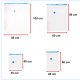 Set of vacuum bags for storing clothes 8 pcs (4 different sizes)