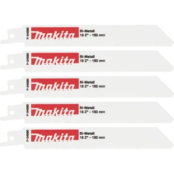 Makita P-04880 Reciprocating Saw Blades BIM 150 mm 18 TPI, 5 pcs