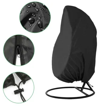 Waterproof Hanging Chair Cover, Black