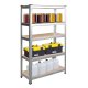 Metāla plaukts Humberg HR-812 ar pārvalku, 180x90x40 cm, sudraba