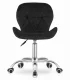 Avola Swivel Velvet Office Chair with Wide Backrest, Black