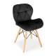 ModernHome Velvet Dining Chairs Set of 4 for Kitchen and Living Room, Black