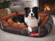 Dog Bed Sofa Soft Plush Pet Lounger for Medium Dogs 70x55cm, Grey