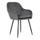 Set of 2 Upholstered Velvet Chairs ModernHome, Dark Grey