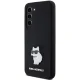 Karl Lagerfeld Samsung Galaxy S23 Case Silicone Choupette Metal Pin, Black