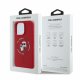 Karl Lagerfeld Silicone Karl&Choupette Heads Ring MagSafe Phone Case Cover iPhone 16 Pro Max - Red