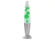 Lava Lamp with Wax, Silver with Green Wax, 34.5 cm