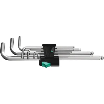 WERA 950/9 Hex-Plus 1 Metric L-Key Set, Chrome-Plated, 1.5-10 mm, 9 Pieces