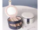 Round Jewelry Box Organizer with Mirror, 11 cm