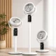 Cordless Rechargeable 3-in-1 Fan with Remote, White/Black