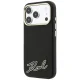 Karl Lagerfeld Grained Resin Signature Logo MagSafe Case for iPhone 18 Pro Max / 17 Pro Max - Black