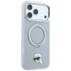Karl Lagerfeld iPhone 18 Pro Max / 17 Pro Max dėklas Ring Stand 360 MagSafe, pilkas