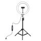 Puluz LED RGB Vlogging Ring Photo Video Light Lamp 30cm + Tripod Mount 1.1 m