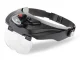 Head Magnifier with LED Light and 4 Interchangeable Lenses (up to 3.5x), Black