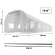Plonos 4977-B Polytunnel Greenhouse 3x6m (18m2), White