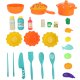 Children Kids Toy Plastic Kitchen With Accessories, 68.5cm