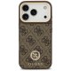 Guess 4G Strass Logo & Big Strap Metal Buttons MagSafe Phone Case Cover iPhone 17 Pro - Brown