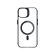 3mk iPhone 15 Plus Case Satin Armor MagCase with MagSafe, Clear with Black Frame