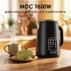 Cordless electric kettle 1.7 L with temperature control, 360° base, black