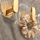Self-Adhesive Acrylic Bathroom Hook, Square, Gold