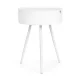 Round Side Table with Storage and Removable Tray Top ModernHome