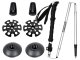 Folding Trekking and Nordic Walking Poles, Silver