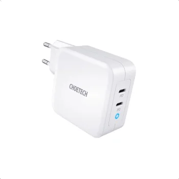 Choetech GaN 100W PD Wall Charger, 2x USB-C, White