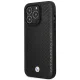 BMW iPhone 14 Pro Max Case BMHMP14X22RFGK Leather Diamond Pattern Black