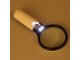 Handheld Reading and Jeweler Magnifier with LED Light 3x 75mm / 45x 22mm, Black/White