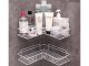 Loft Corner Bathroom Shelf, No Drilling, White