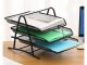Metal Mesh Desk Organiser with 3 Drawers for A4 Files, Black
