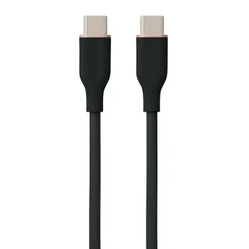 Silicone USB Type-C to Type-C Cable 100W, 1m, Black