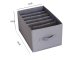 Clothing Drawer Organizer for Pants, Jeans and Underwear, 9-Slot Closet Storage, Gray