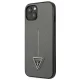 Guess Saffiano Triangle Logo Case for iPhone 13 mini, Silver