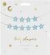 Light Blue Baby Shower Star Banner, 290x16.5 cm