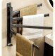 Towel Holder with Movable Arms, Black