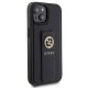 Чехол Guess Grip Stand 4G Saffiano Strass для iPhone 15 - черный