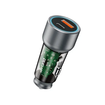 Dudao R4T 25W USB-A / USB-C Car Charger, Gray