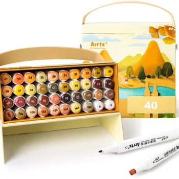 ARRTX Alp Double-Sided Marker Pens, 40 Yellow Shades