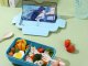 Bento Lunch Box for Kids and Adults with Compartments and Utensils, Blue