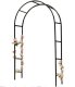 Garden Arch LUARO Metal Arbor for Climbing Plants Roses 7.9 x 4.6 ft, Black