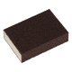 Abrasive dishwashing sponge brown